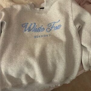 Gray White Fox Crewneck